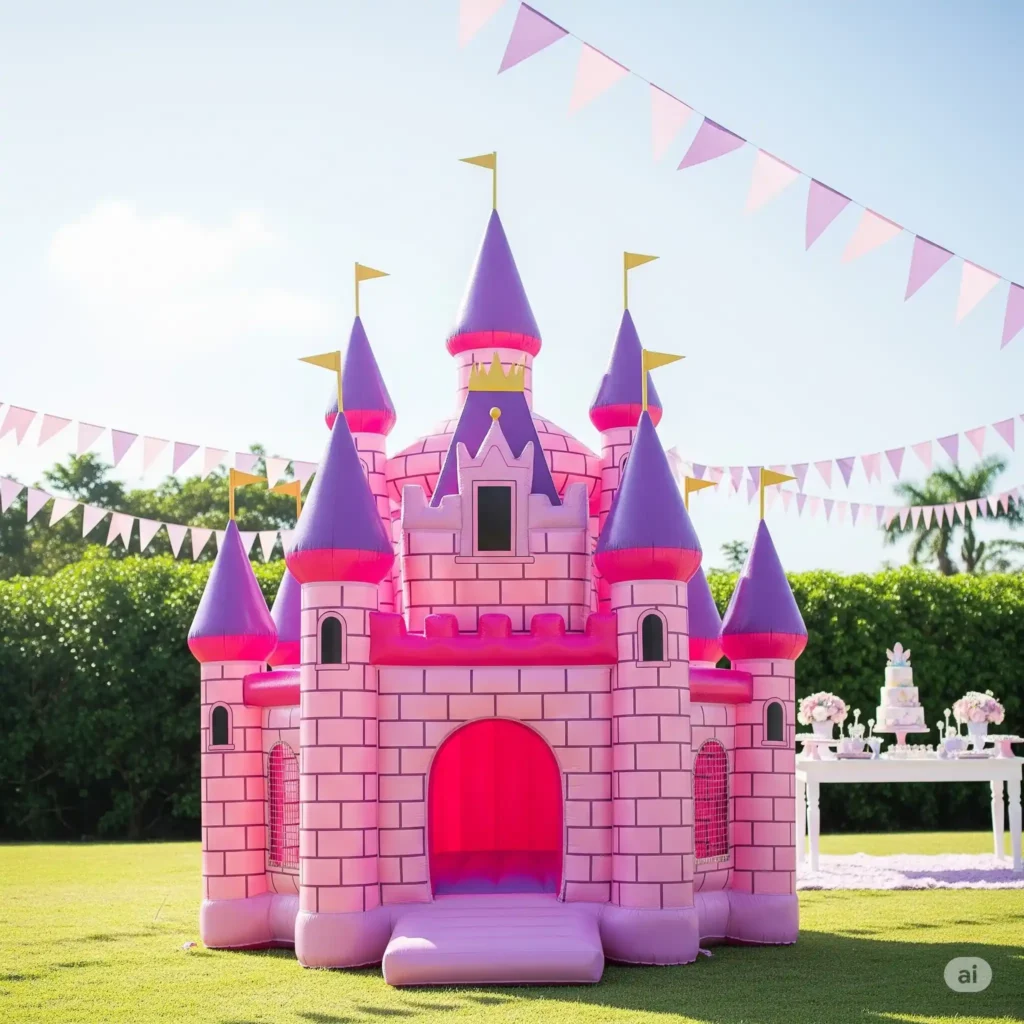 Aluguel de brinquedos inflaveis sao atracao principal da festa infantil VR Festas 1